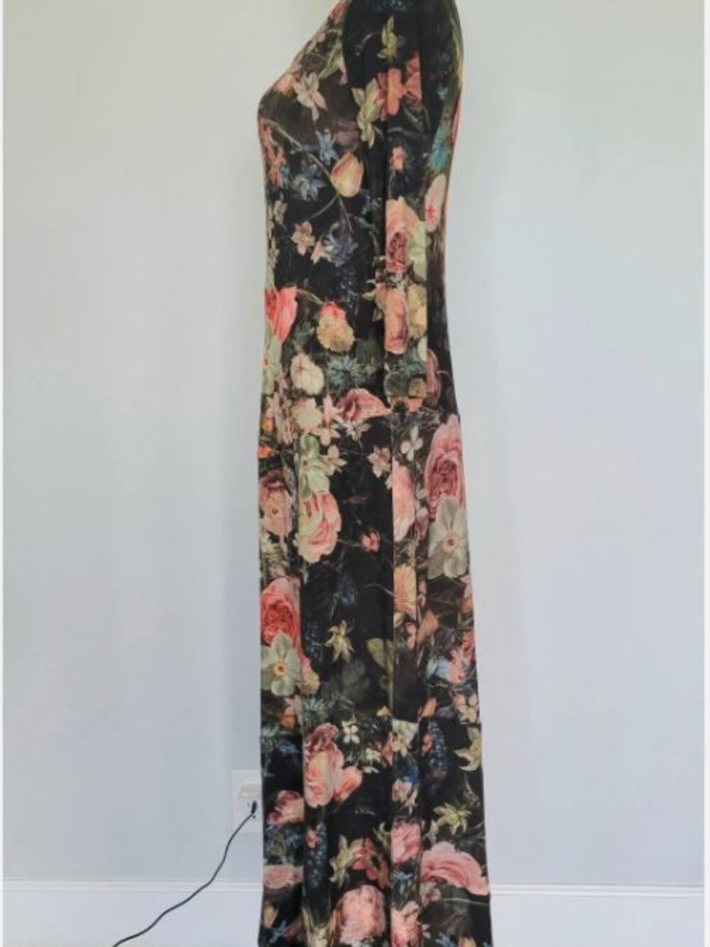 NWT PERUVIAN CONNECTION $389 Still Life Dress Scoop Neck 3/4 Sleeve Maxi Small - Picture 9 of 13